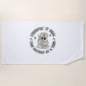 Halloween im Gesundheitswesen, ein echter Patient Strandtuch (Vorderseite)