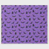 Halloween im Muster niedliche Fledermäuse und Ster Geschenkpapier (Flach)