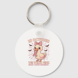 Halloween im Oktober tragen wir NK-Brustkrebs-Awar Schlüsselanhänger