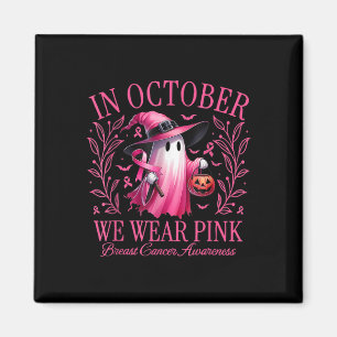 Halloween im Oktober tragen wir rosa Brustkrebs Magnet