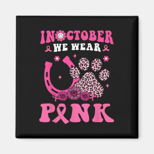Halloween im Oktober tragen wir rosa Horseshoe und Magnet
