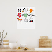 Halloween im Zahnbereich Poster (Küche)