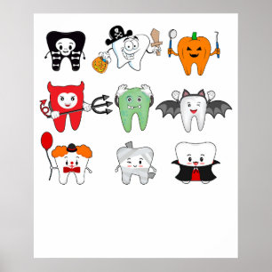 Halloween im Zahnbereich Poster