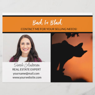 Halloween-Immobilien zurück in schwarz Häuser verk Flyer