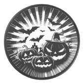 Halloween in black and white eishockey puck (Vorderseite)