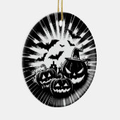 Halloween in black and white keramik ornament (Rechts)
