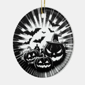 Halloween in black and white keramik ornament (Links)