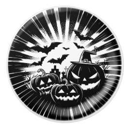 Halloween in black and white keramikknauf