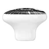 Halloween in black and white keramikknauf (Seitenansicht)