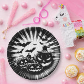 Halloween in black and white pappteller (Party)