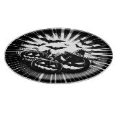 Halloween in black and white schneidebrett (Ecke)