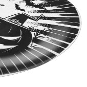 Halloween in black and white schneidebrett (Ecke)