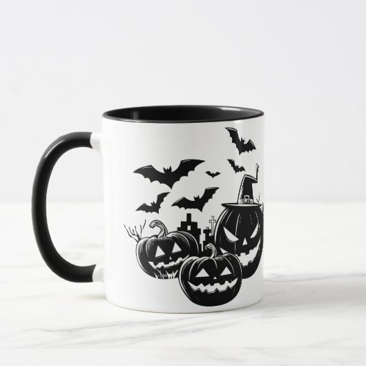 Halloween in black and white tasse (Links)