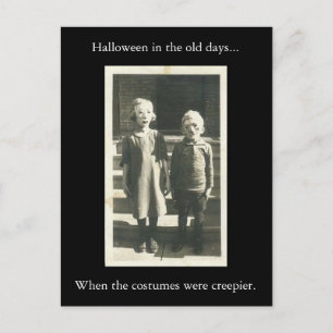 Halloween in den alten Tagen... Postkarte