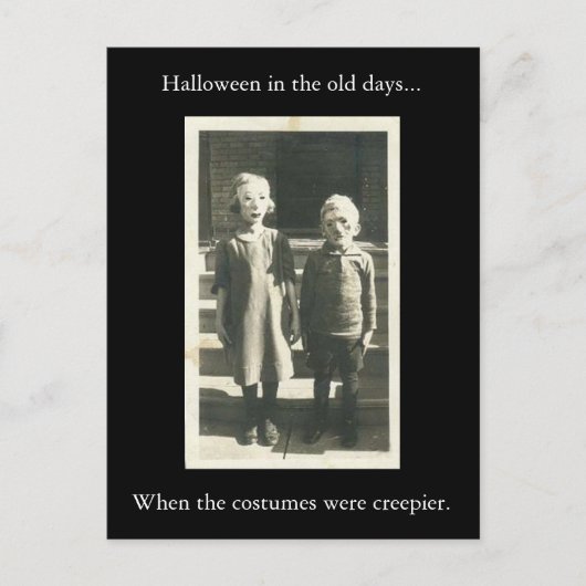 Halloween in den alten Tagen... Postkarte (Vorderseite)