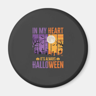 Halloween in meinem Herzen gruseliger Friedhof Magnet
