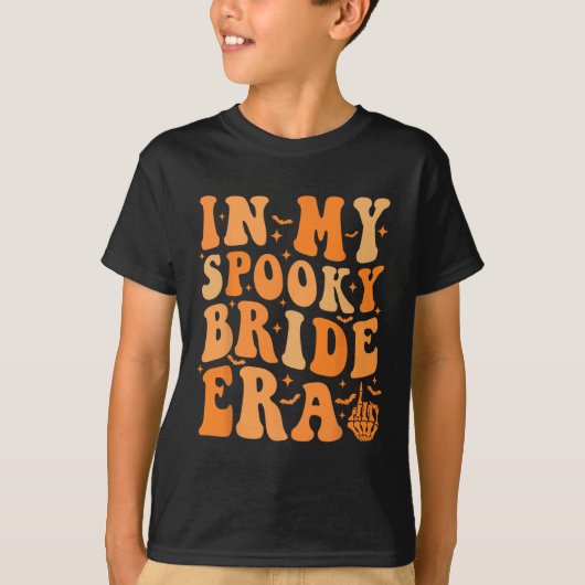 Halloween in meiner Spooky Bride Era Groovy Weddin T-Shirt (Vorderseite)
