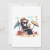 Halloween in Summer – Grim Reaper on the Beach Einladung (Vorderseite)