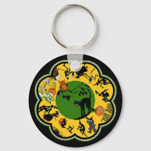 Halloween in the Round Schlüsselanhänger