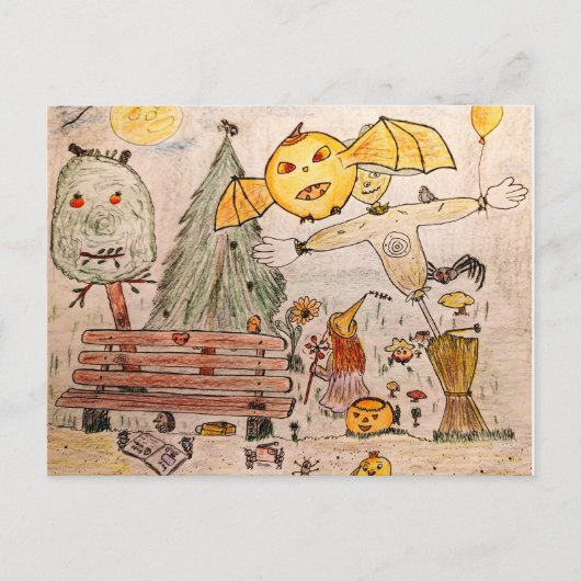 Halloween in your backyard ankündigungspostkarte (Vorderseite)