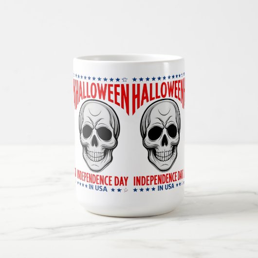 Halloween Independence Day mit Skull Kaffeetasse (Mittel)