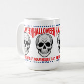 Halloween Independence Day mit Skull Kaffeetasse (Vorderseite Links)