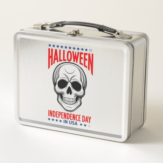 Halloween Independence Day mit Skull Metall Brotdose (Vorderseite)