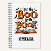 Halloween-Individuelle Name-Notebook für Schriftst Notizblock (Vorderseite)
