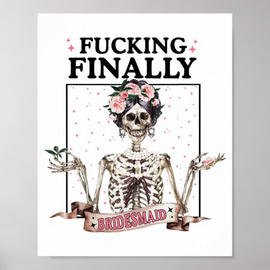 Halloween Ing Schließlich Bridesmaid Skeleton Bach Poster (Vorne)