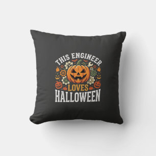 Halloween-Ingenieur-Kürbis-Vektor Kissen
