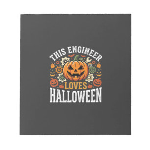 Halloween-Ingenieur-Kürbis-Vektor Notizblock