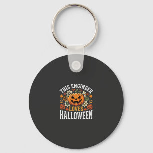 Halloween-Ingenieur-Kürbis-Vektor Schlüsselanhänger