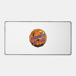 Halloween-Ingenieur liebt AI Vintage-Vektordesign_ Schreibtischunterlage