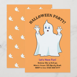 Halloween Ingwer-Geist-Einladung Einladung
