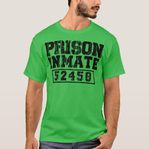Halloween Inmate Gefängnis Männer Frauen Anzug Laz T-Shirt