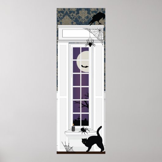 Halloween-Innenfenster-Szene Poster (Vorne)