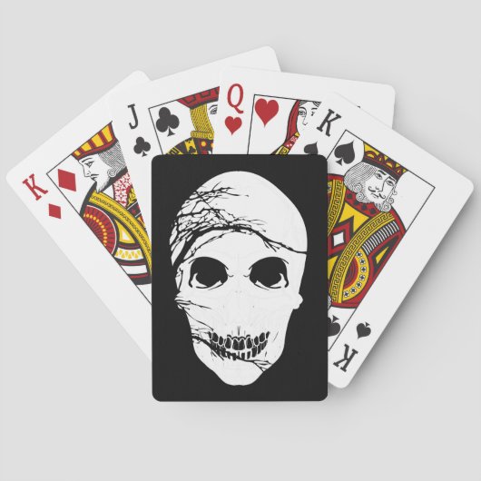 Halloween Inspiried Skull Spielkarten (Rückseite)