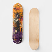 Halloween Inspiriert und kühl fett Sunburst Graffi Skateboard (Vorderseite)