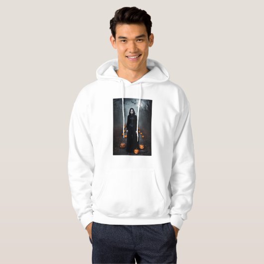 Halloween-inspirierter Geist Hoodie (Vorne ganz)