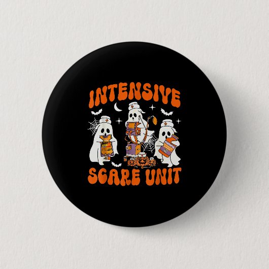 Halloween Intensive Care E Unit Ghost Nurse Icu Nu Button (Vorderseite)