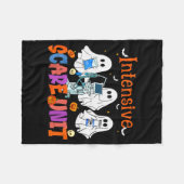 Halloween Intensive Care E Unit Ghost Nurse Icu Nu Fleecedecke (Vorderseite (Horizontal))