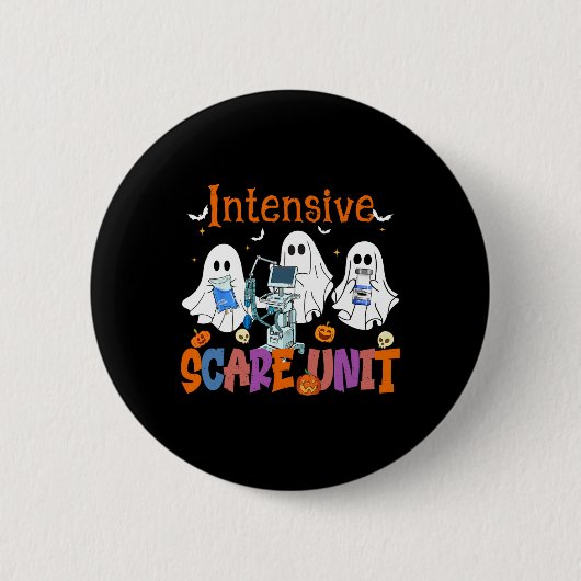 Halloween Intensivstation Ghost Nury II Button (Vorderseite)