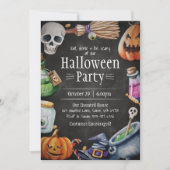 Halloween Invitation, Halloween Birthday Party Einladung (Vorderseite)