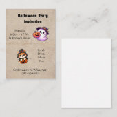 Halloween Invitation to be personalised Mitteilungskarte (Vorne/Hinten)