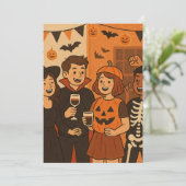 Halloween invitations for a fun party einladung (Stehend Vorderseite)