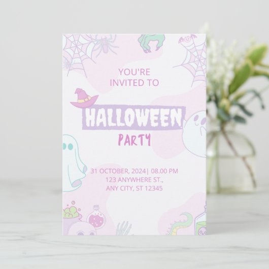 Halloween Invite Einladung (Stehend Vorderseite)