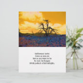Halloween Invite Existential Tree Crisis Briefbogen (Stehend Vorderseite)