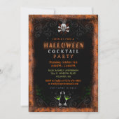 Halloween Invite - Grenze mit Skull & Cocktails Einladung (Vorderseite)