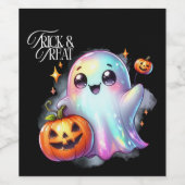 Halloween Iridescent Ghost Weinetikett (Einzelnes Label)