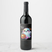 Halloween Iridescent Ghost Weinetikett (Vorderseite)